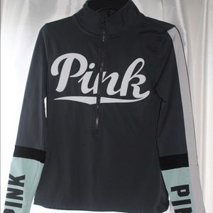 VS PINK zip up sweatshirt with mock neck collar